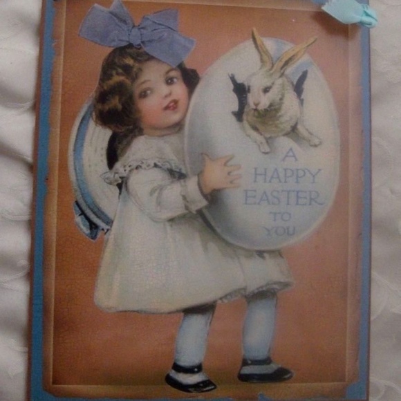 Easter Vintage  Reproduction Postcard Print Hanging Plaque New *CHOICE * - Picture 2 of 7